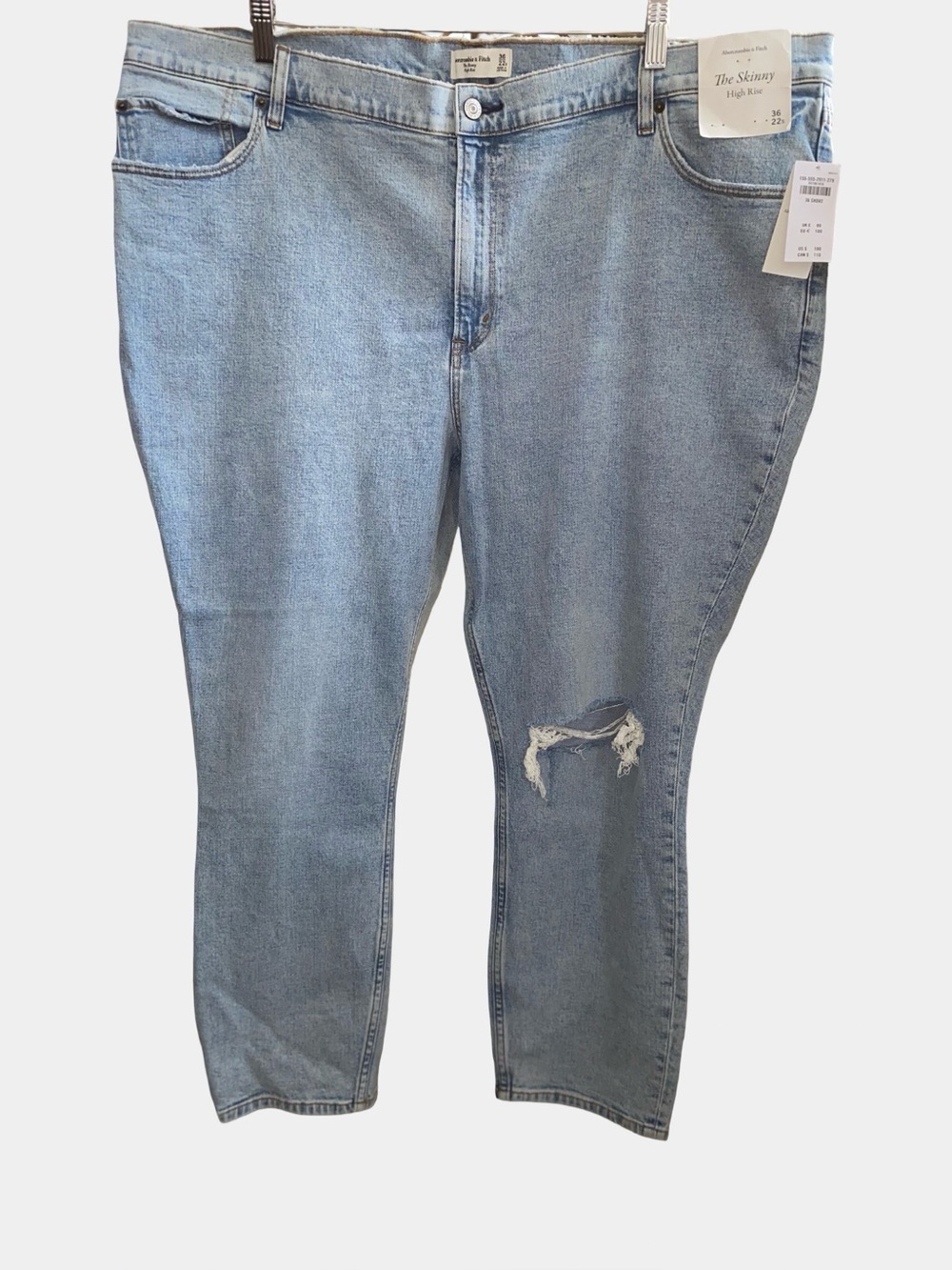 Abercrombie & Fitch The Skinny High Rise Distressed Plus Size Jeans Size 22S